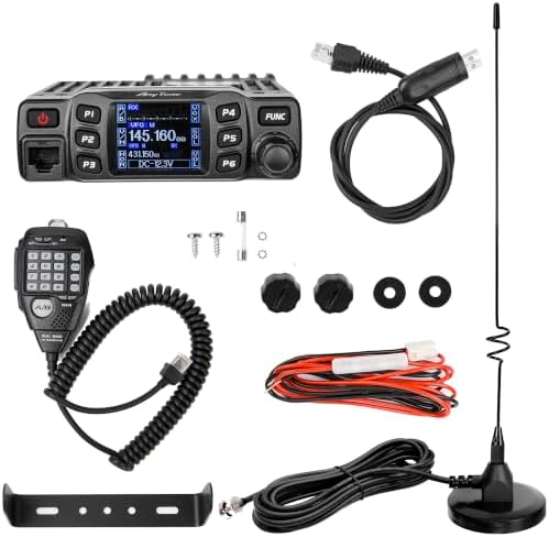AnyTone AT-778UVII Transceiver Mobile Radio Dual Band 25W VHF/UHF VOX Vehicle Car Radio w/Cable | Vehicle Car Radio 2m 70cm Mini Mobile Transceiver w/Cable for RV Camping