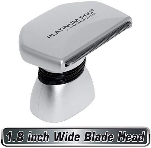 MANGROOMER - PLATINUM PRO New Back Hair Shaver Complete Attachment Head with Shock Absorber Neck and 1.8 Inch Blade Design!