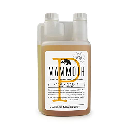 Mammoth Organic Bloom Booster | Mammoth P Organic Fertilizer Microbial Inoculant | 16% Proven Increase in Yield (250 ml)