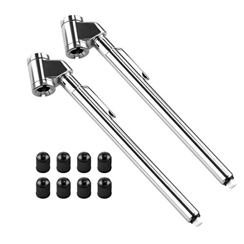 CZC AUTO Pencil Tire Pressure Gauge, Dual Head, 10-120PSI, Silver, 2 Pack