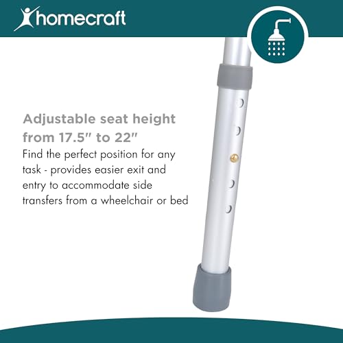 Homecraft Deluxe Bariatric Drop Arm Commode, 1000 lb Weight Capacity, Extra Wide Seat with Adjustable Height, Bedside or Over Toilet Use