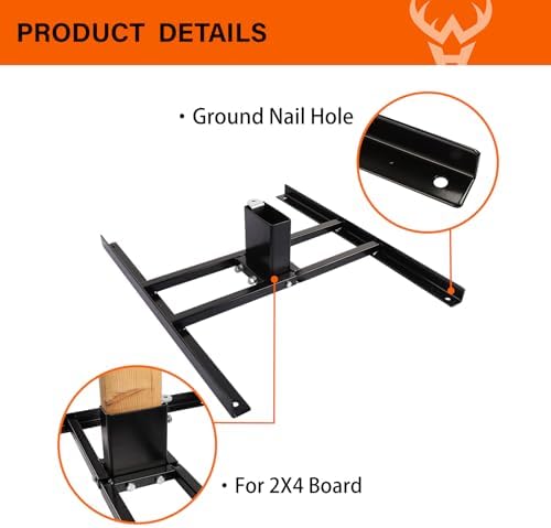 Highwild 2x4 Target Stand Base for AR500 Steel Shooting Targets - Double T-Shaped Base for Shooting Range Outdoor