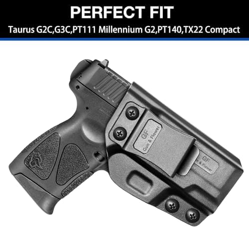 Taurus G2C & G3C Polymer IWB Holster Concealed Carry | Adj. Cant & Retention | Inside Waistband | Compatible with Taurus G3C/ G2C/ G2S/ PT111/ PT140