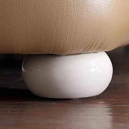 Pack of 4 Walnut Furniture Legs Round Bun Feet 2" Tall Wood Sofa Legs Replacement Legs for Cabinet Couch Chair Dresser