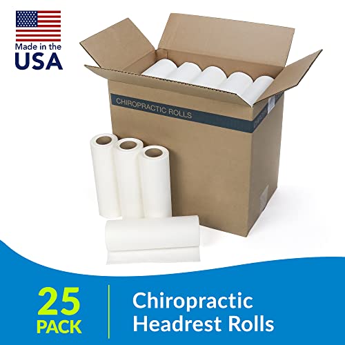 TIDI 980898 Choice Single-Use Chiropractic Headrest Paper Roll, Fluid and Barrier Protection, Absorbent Crepe Paper, White, 8.5" Width, 125' Length