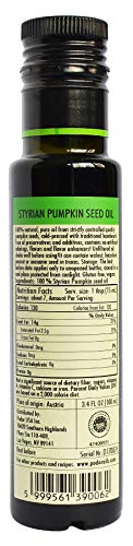 PÖDÖR Premium Styrian Pumpkin Seed Oil - 8.4 fl. Oz. - Cold-Pressed, 100% Natural, Unrefined and Unfiltered, Vegan, Gluten-Free, Non-GMO in Glass Bottle