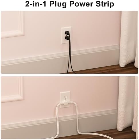 2 Pack 12 Feet 3 Outlets with Hand/Foot Switch Extension Power Cord.