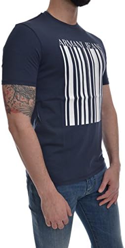 Emporio Armani Mens Regular Fit Jersey Barcode T-Shirt