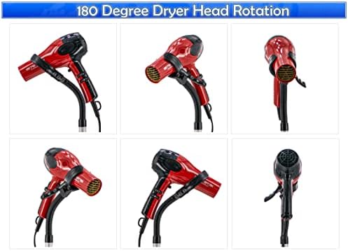 Hair Dryer Stand Holder - Hands Free, Adjustable Height & 360-Degree Rotation, Heavy Base