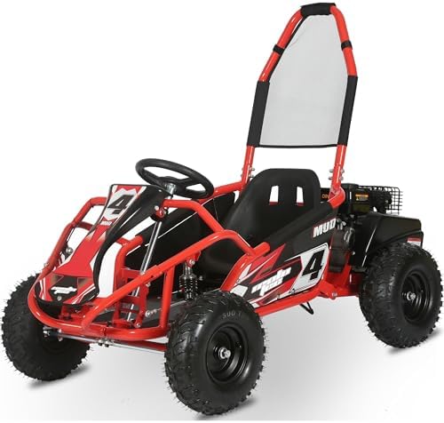 MotoTec Mud 98cc Go Kart Full Suspension Blue