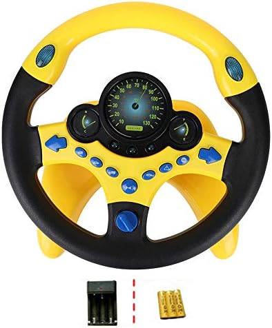 Simulated Driving Controller Portable Simulated Driving Steering Wheel Copilot Toy Children's Educational Sounding Toy Small Steering Wheel Toy Gift