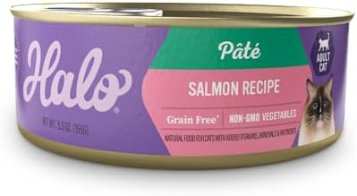 Halo Wet Cat Food Real Chicken Recipe, Grain-Free Wet Pate, Canned Cat Food for Extra Hydration, 5.5 Oz Can (Pack of 12)