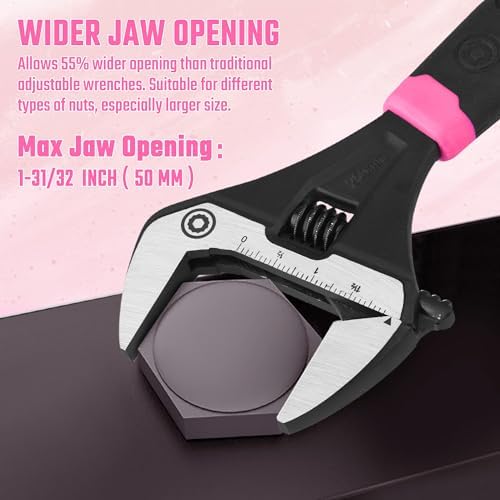 DURATECH 10-Inch Wide Jaw Adjustable Wrench