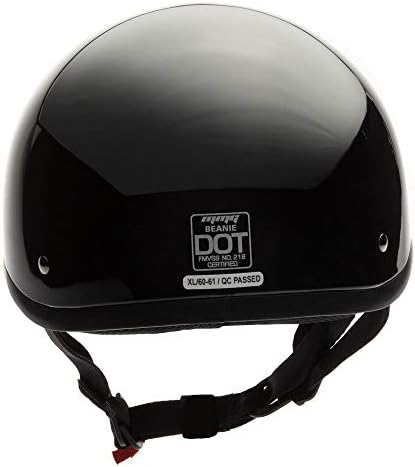 MMG Adult Half Shell Helmet, Motorcycle/Scooter/Moped, Matte Gray, Medium | Lightweight Polycarbonate/ABS half shell, goggles included. Padded washable liner, double D-ring strap. DOT FMVSS-218.