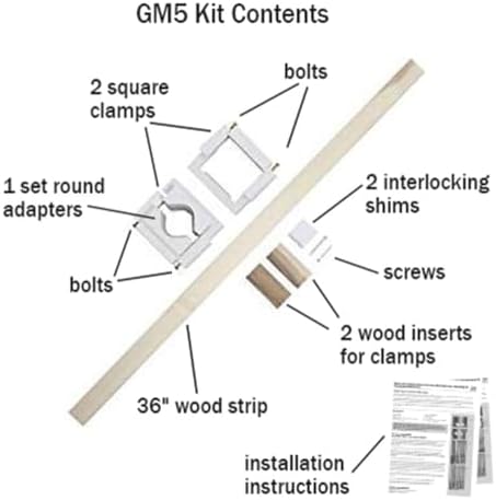 Safety Innovations No Hole Stairway Baby Gate Mounting Kit - Fits Posts from 2 3/4 inches to 3 1/2 inches Wide with Square or Round Tops - No