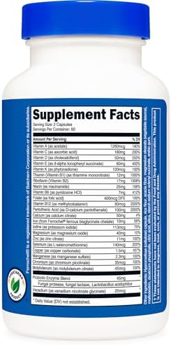 Nutricost Multivitamin with Probiotics 120 Vegetarian Capsules | Packed With Vitamins & Minerals