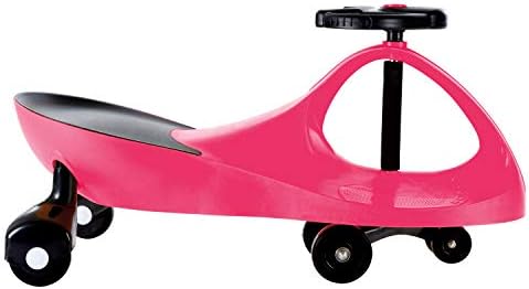 Wiggle Car Ride On Toy - No Batteries, Gears or Pedals - Twist, Swivel, Go - Outdoor Ride Ons for Kids 3 Years and Up by Lil' Rider (Hot Pink)