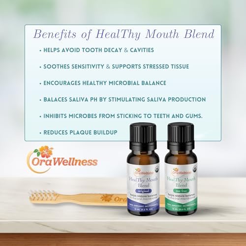 OraWellness Nut Free Healthy Mouth Blend Organic Tooth Oil, Fluoride Free | Made in the USA with Essential Oils, Natural Toothpaste & Mouthwash Alternative, Supports Healthy Mouth, Teeth & Gums, 3 Pack