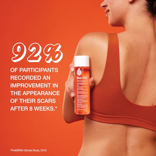 Bio-Oil Skincare Body Oil Serum, Scars & Stretch Marks, 6.7 fl oz | Dermatologist Recommended, Vitamin E & A, Dry & Sensitive Skin, Non-Comedogenic, Face and Body, Scar Treatment