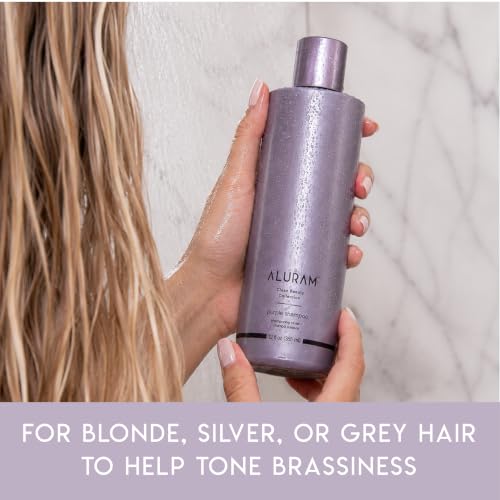 ALURAM Coconut Water Purple Shampoo for Women, Boosts Brightness, Banishes Brass, for All Hair Types