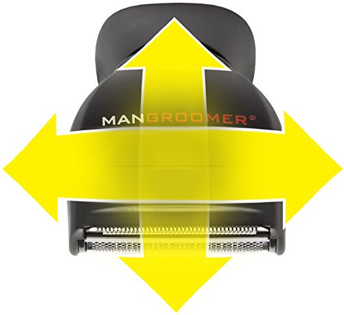 MANGROOMER Back Hair Shaver Replacement Complete Attachment Head with Shock Absorber Neck and Smooth Shaving Foil