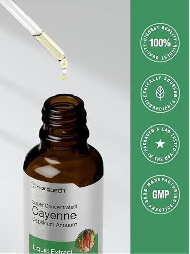 Horbaach Cayenne Pepper Drops | 2 fl oz | Liquid Extract Supplement
