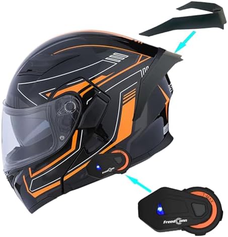 1Storm Motorcycle Modular Full Face Helmet Flip up Dual Visor Sun Shield: HB89