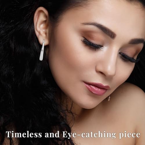 Stainless Steel Hoop Earrings for Women - Stainless Steel Earrings for Women Fashion Jewelry - Dangle Statement Unique Cute Engagement Anniversary