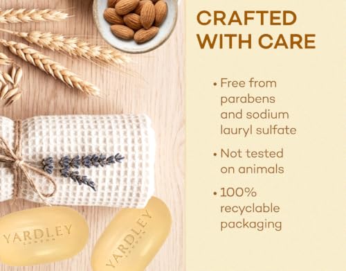 Yardley Oatmeal Almond Bath Bar 4oz - Pack of 2