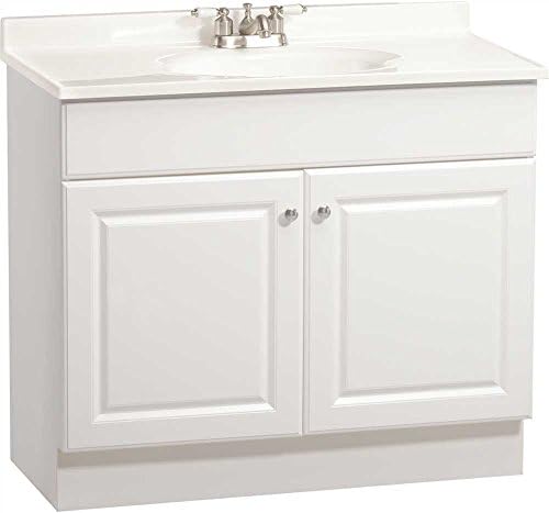 C14136A Richmond Bathroom Vanity Cabinet with Top, Fully Assembled, 2 Door, White, 36 x 31 x18 in. - 270124