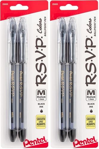 Pentel RSVP Ballpoint Pen, (1.0mm), Medium Line, Assorted Ink, Pack of 8 (BK91CRBP8M)