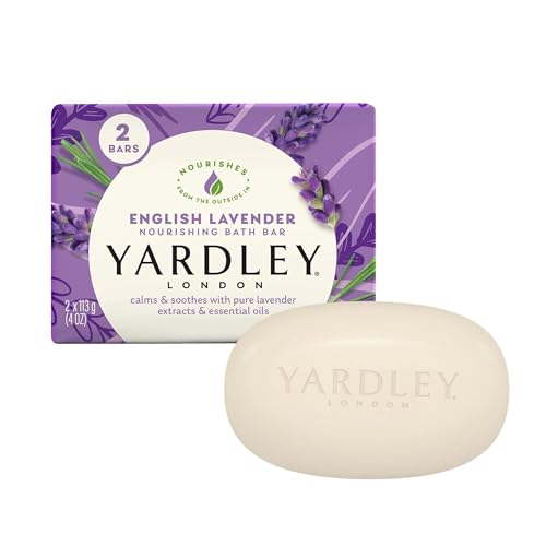 Yardley London Nourishing Bath Soap Bar Aloe & Avocado, Conditions Skin with Creamy Avocado & Olive Extracts, 4.0 oz Bath Bar, 1 Soap Bar