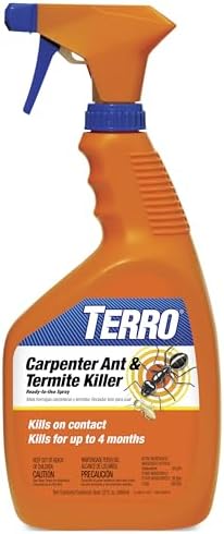 TERRO Ready to Use Carpenter Ant & Termite Killer - Indoor Carpenter Ant Killer, Termite Killer Spray - Do It Yourself Termite Treatment - T1100-6