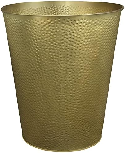 Blue Donuts Wastebasket for Bedroom, Bathroom, Trash Can 6 Liters, Bronze, Stainless Steel