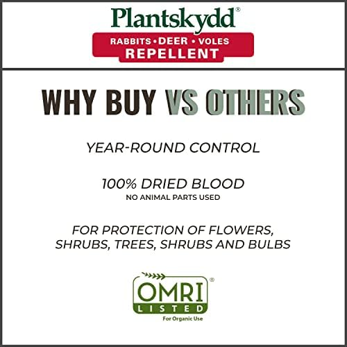 Plantskydd Animal Repellent, Deer, Rabbit, Voles, Powder Concentrate 2.2lb | Makes 2.5 Gallons of Liquid Repellent