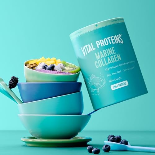Vital Proteins Marine Collagen, Unflavored Stick Packs, 20 Count | Marine Collagen Peptides, Supports Hair Skin Nails & Joints, 10g Per Packet, Travel-Friendly Stick Packs, 20 Servings
