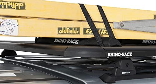 Rhino-Rack 27.5" Wrap Pads for Pioneer Platform, Roof Rack Pads with Two 11.5' Quick Straps, for Paddle Boards, Surfboards, Kayaks & Gear