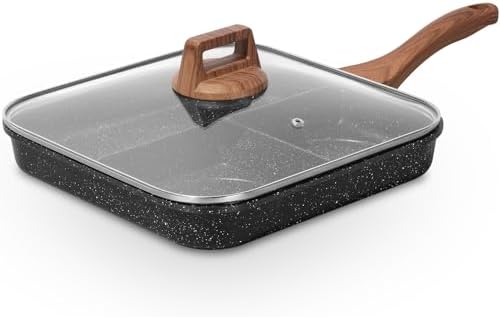 ESLITE LIFE Nonstick Grill Pan for Stove Tops, Versatile Griddle with Pour Spouts