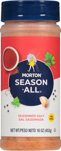 Morton Season All Purpose Seasoning, Seasoned Salt, 16 Ounce | Spices and Seasonings with Black Pepper, Onion and Garlic, Hint of Chili Pepper, Beef, Poultry, Steak seasoning