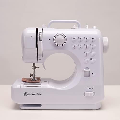 MICHLEY LSS-505+ Desktop 12-Stitch Sewing Machine, White