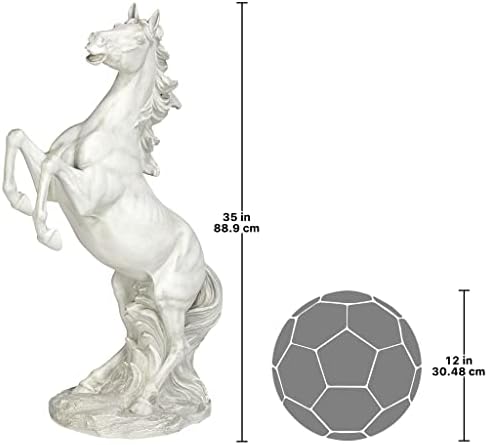 Design Toscano JE111291 Majestic Mustang Horse Statue,ancient ivory