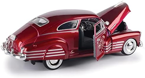 1948 Chevy Aerosedan Fleetline, Red - Motormax Premium American 73266-1/24 Scale Diecast Model Car, Unisex-Children