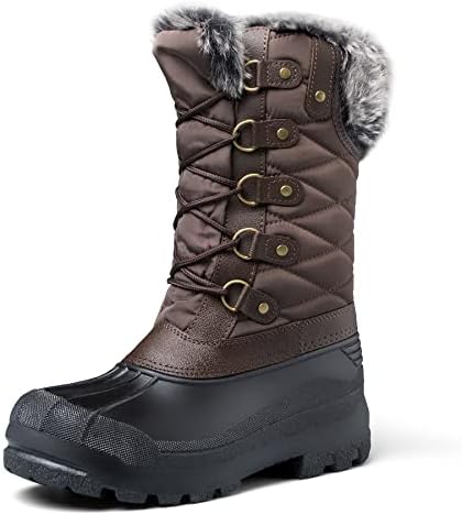 mysoft Women's Snow Boots Waterproof Mid-Calf Winter Boots
