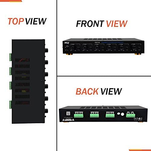 Pyle Premium New and Improved 6 Zone Channel Speaker Switch Selector Volume Control Switch Box Hub Distribution Box for Multi-Channel High Powered