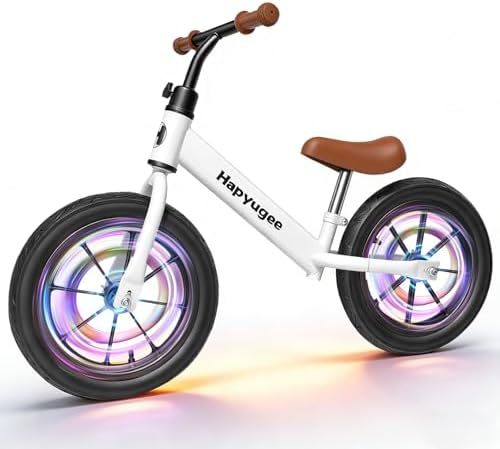 Toddler Balance Bike, 14" Lighting Wheels, Air Tires, Kids' Balance Bikes for 3-6 Years Old with Adjustable Seat