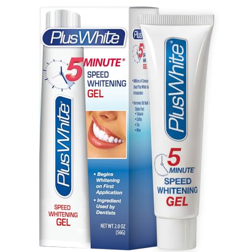 Plus White Speed Whitening Gel, 5 MinuteTeeth Whitening (2 oz) | Professional Grade, Dentist Approved Hydrogen Peroxide Ingredient, Removes Stains Fast, At Home Teeth Whitening Gel Treatment