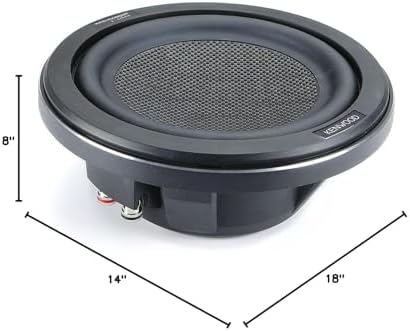 Kenwood EXcelon KFC-XW800F 600W Peak (150W RMS) 8" EXcelon Series Shallow-Mount Single 4 Ohm Slim Subwoofer