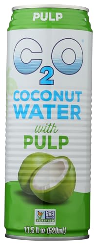 C2O Pure Coconut Water with Pulp, 17.5 Fluid Ounce