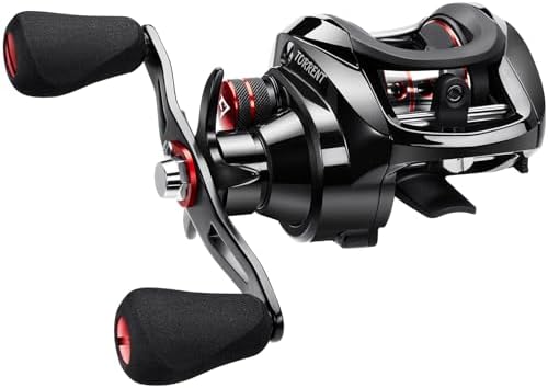 Piscifun Torrent Baitcasting Reel, 18LB Carbon Drag, Magnetic Brake | 7.1:1 and 5.3:1 ratios, low-profile body, smooth casting, 6+1 bearings, easy control