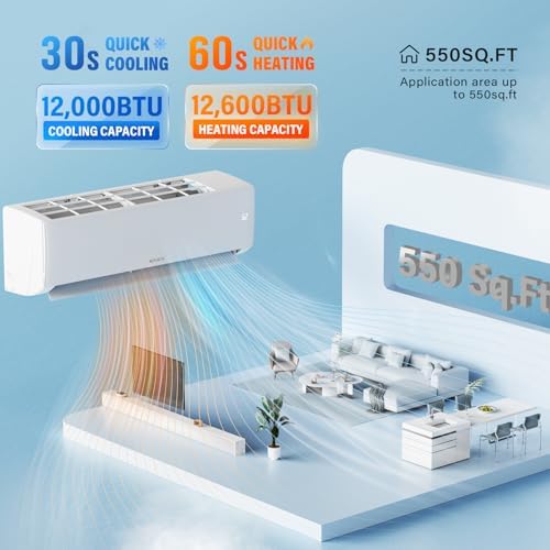ROVSUN 12000 BTU Wifi Enabled Mini Split Air Conditioner & Heater with Inverter
